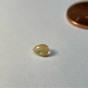 Yellow Ethiopian Opal Faceted Pear Loose Gemstone for Jewelry Making